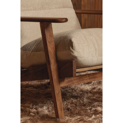 Woood Houston Fauteuil Boucle Hout Naturel - KwaliteitWonen.nl