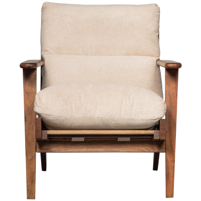 Woood Houston Fauteuil Boucle Hout Naturel - KwaliteitWonen.nl