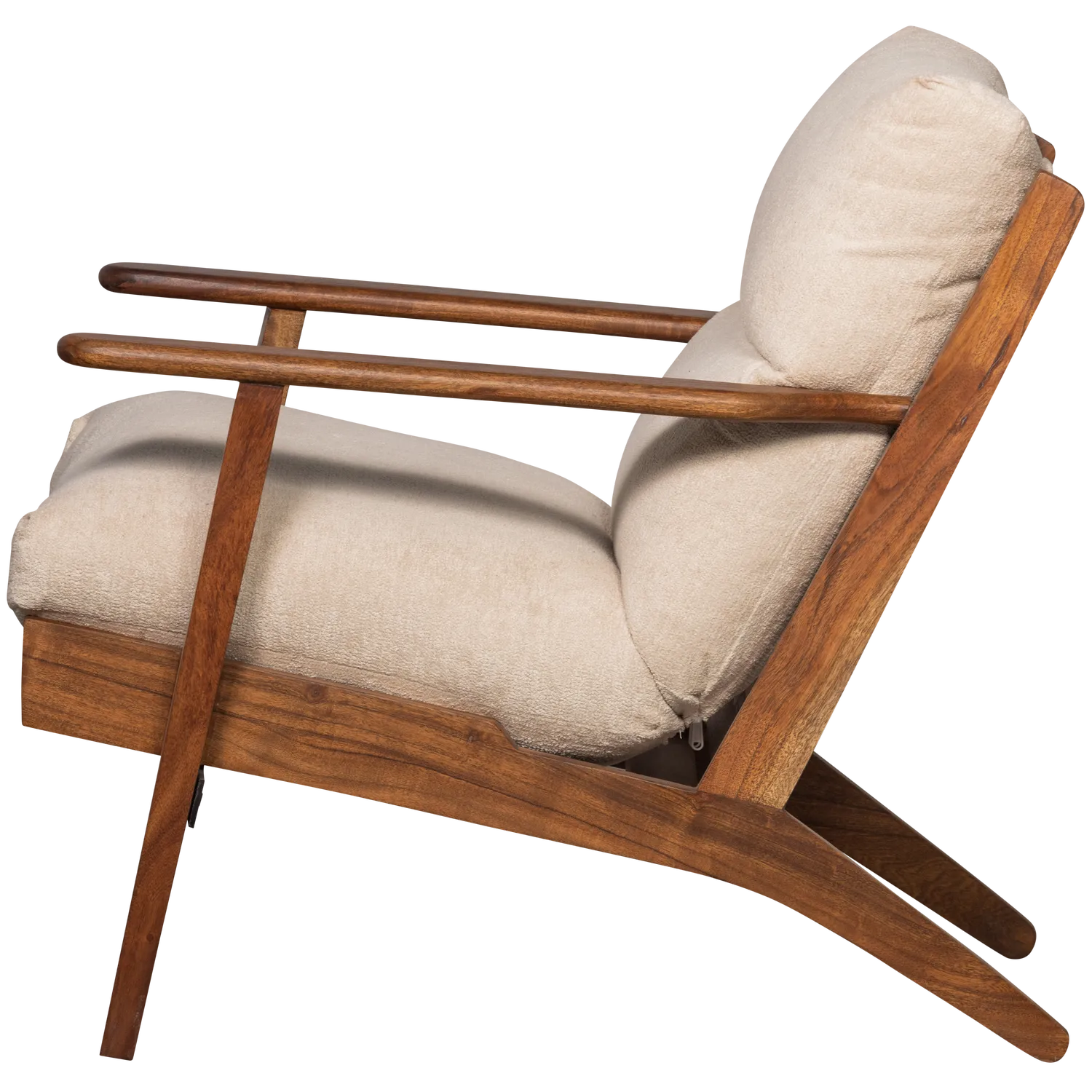 Woood Houston Fauteuil Boucle Hout Naturel - KwaliteitWonen.nl