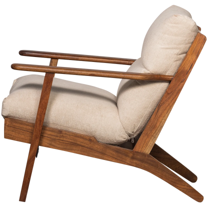 Woood Houston Fauteuil Boucle Hout Naturel - KwaliteitWonen.nl