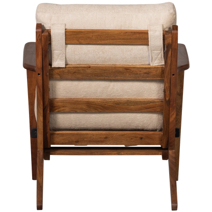 Woood Houston Fauteuil Boucle Hout Naturel - KwaliteitWonen.nl