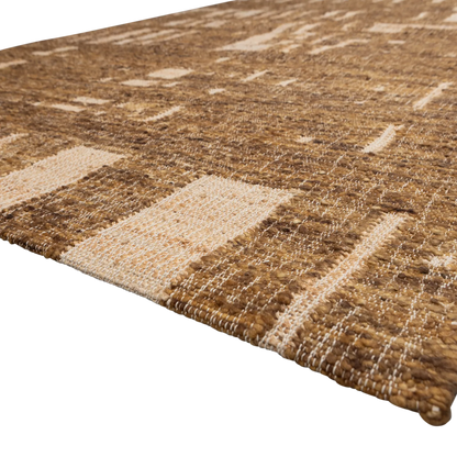 Woood Ian Handgeweven Vloerkleed Wol/Katoen Bruin 170x240cm - KwaliteitWonen.nl