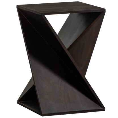 Woood Ikem Bijzettafel Acaciahout Donkerbruin - KwaliteitWonen.nl