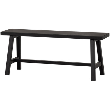 Woood Imme Bankje Hout Zwart 110cm - KwaliteitWonen.nl