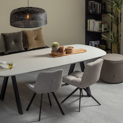 Woood Imme Bankje Hout Zwart 110cm - KwaliteitWonen.nl