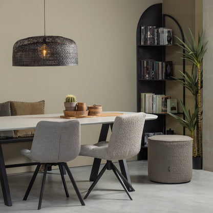 Woood Imme Bankje Hout Zwart 110cm - KwaliteitWonen.nl