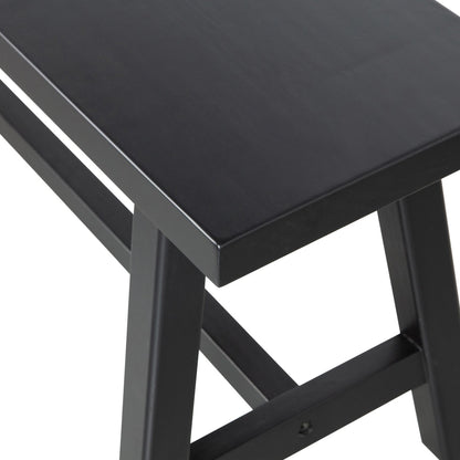 Woood Imme Bankje Hout Zwart 110cm - KwaliteitWonen.nl