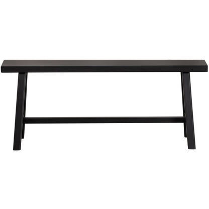 Woood Imme Bankje Hout Zwart 110cm - KwaliteitWonen.nl
