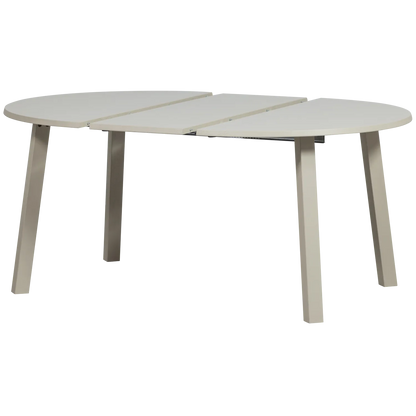 Woood Janne Uitschuifbare Eettafel Rond Eiken Dakargrau [Fsc] - KwaliteitWonen.nl