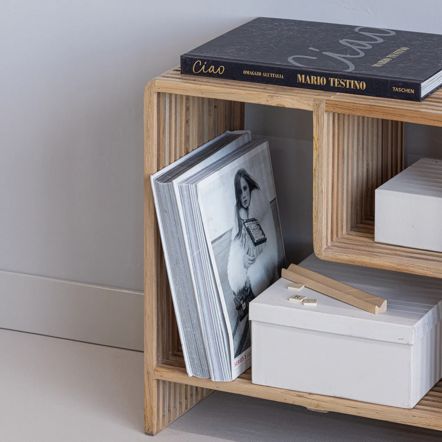 Woood Jasmijn Bijzettafel Recycled Teak Naturel - KwaliteitWonen.nl