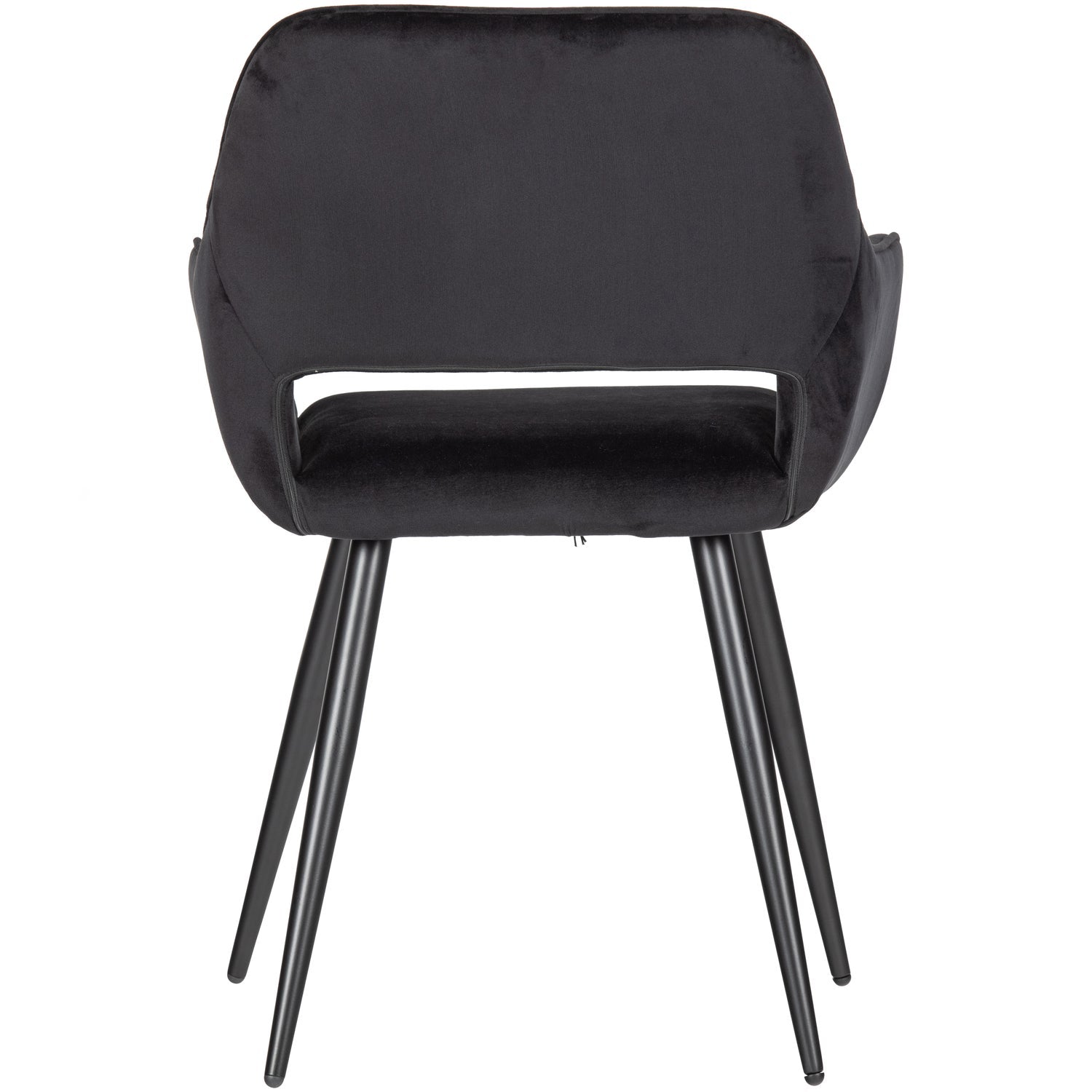 Woood Jelle Stoel Velvet Zwart (Set Van 2) - KwaliteitWonen.nl