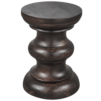 Woood Jonah Bijzettafel Mangohout Donkerbruin 42x30cm - KwaliteitWonen.nl