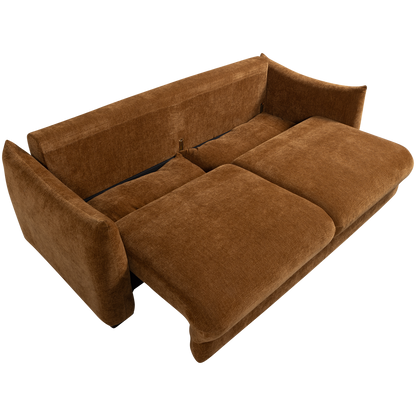 Woood Jonne 3-Zits Slaapbank Chenille Bruin-Kwaliteitwonen.nl