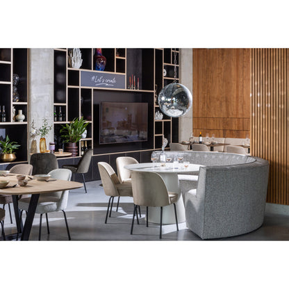 Woood Jorre Eettafel Rond 120cm MDF Antiek Beige - KwaliteitWonen.nl