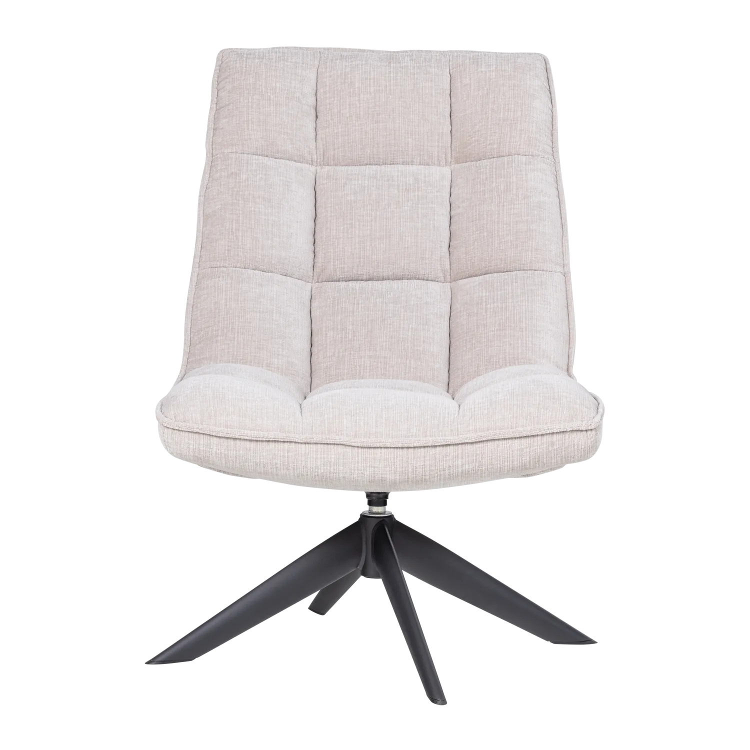Woood Jouke Draaifauteuil Chenille Structuur Naturel [Fsc] - KwaliteitWonen.nl