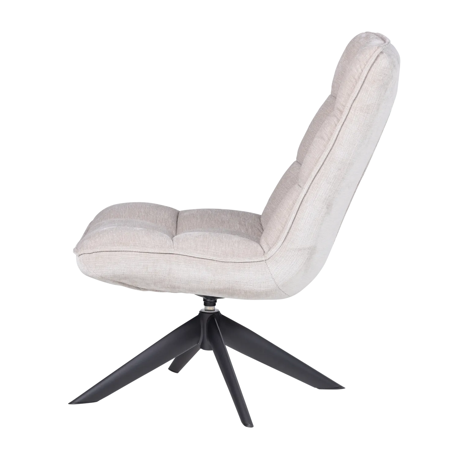 Woood Jouke Draaifauteuil Chenille Structuur Naturel [Fsc] - KwaliteitWonen.nl