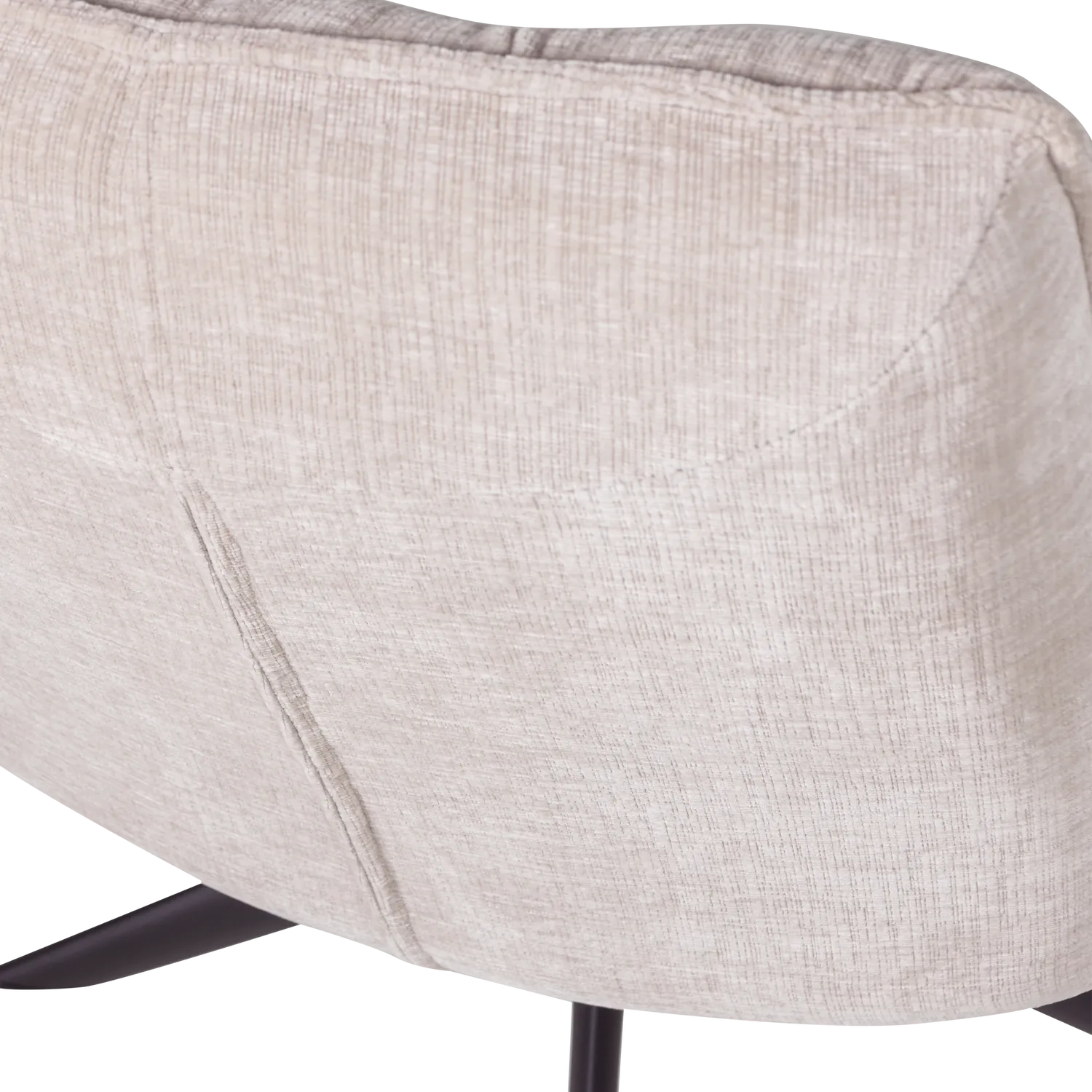 Woood Jouke Draaifauteuil Chenille Structuur Naturel [Fsc] - KwaliteitWonen.nl