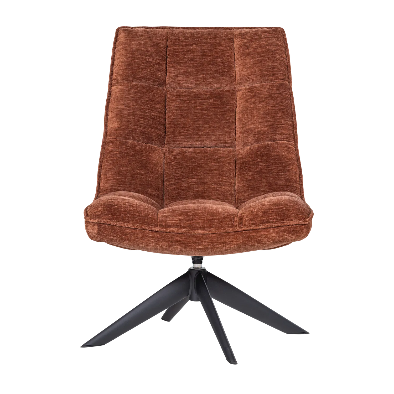 Woood Jouke Draaifauteuil Chenille Structuur Roestbruin [Fsc] - KwaliteitWonen.nl