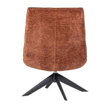 Woood Jouke Draaifauteuil Chenille Structuur Roestbruin [Fsc] - KwaliteitWonen.nl