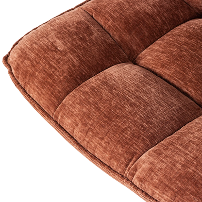Woood Jouke Draaifauteuil Chenille Structuur Roestbruin [Fsc] - KwaliteitWonen.nl