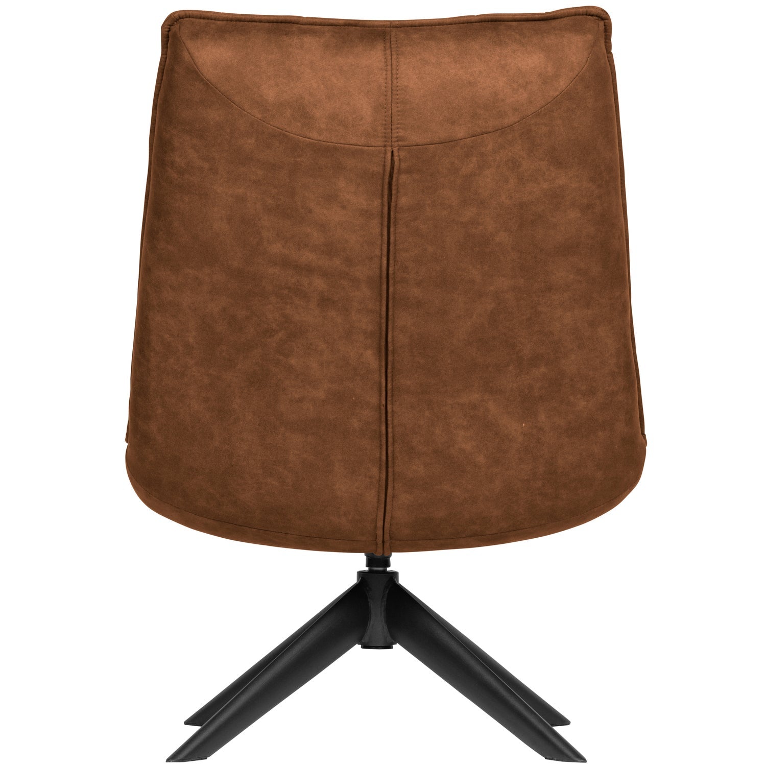 Woood Jouke Draaifauteuil Leerlook Cognac - KwaliteitWonen.nl