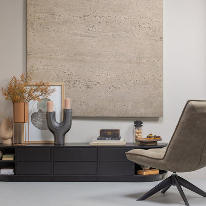 Woood Jouke Draaifauteuil Leerlook Groen - KwaliteitWonen.nl