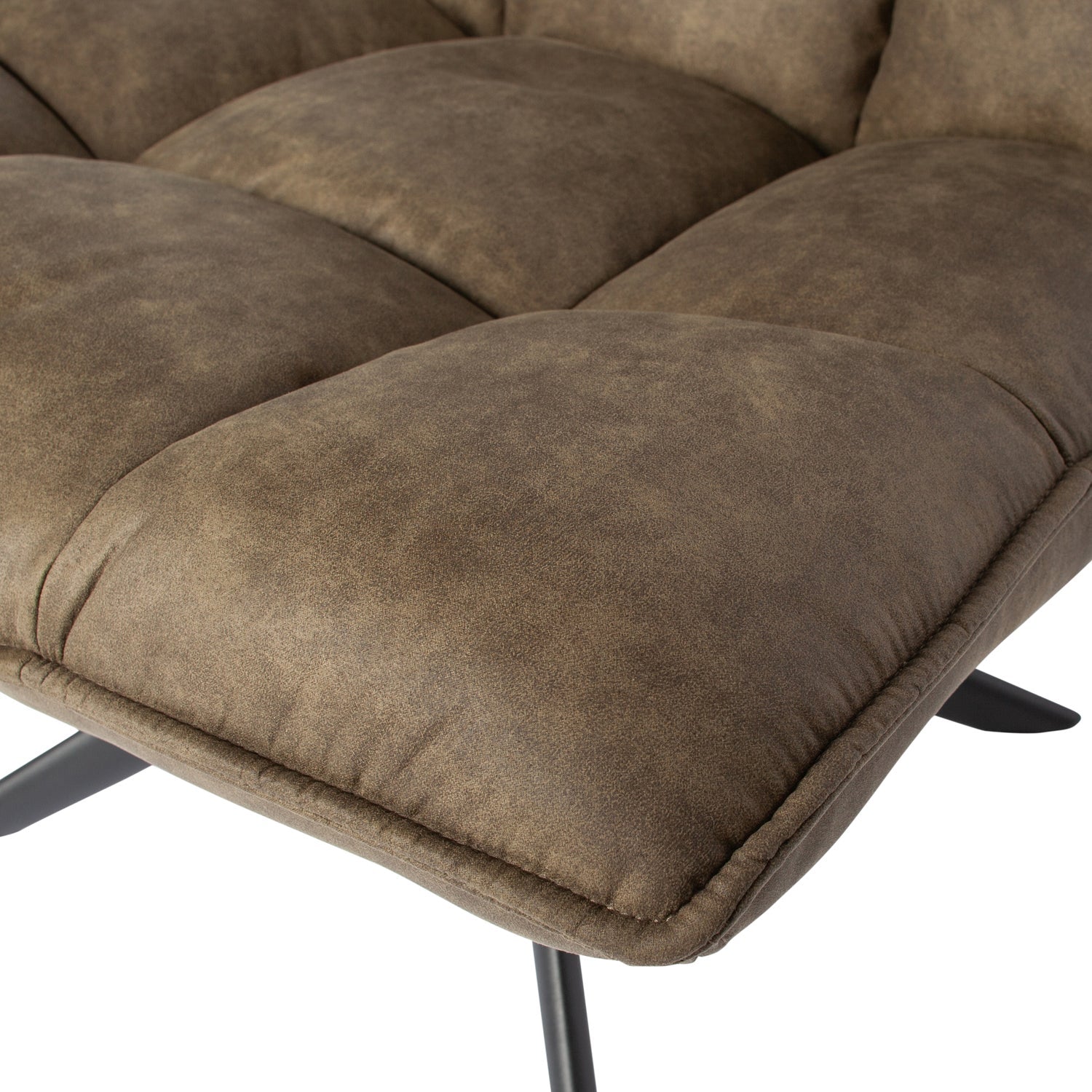 Woood Jouke Draaifauteuil Leerlook Groen - KwaliteitWonen.nl