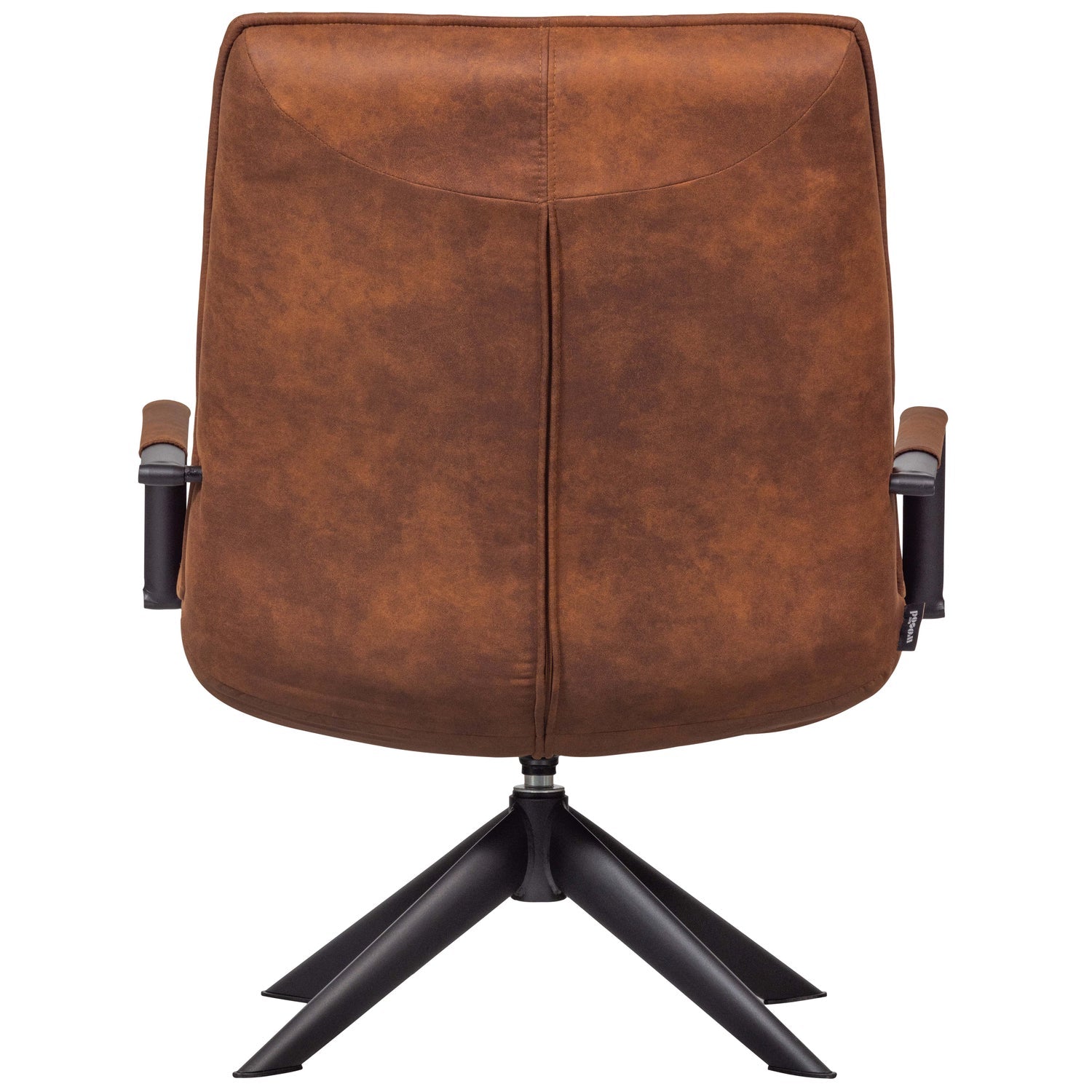Woood Jouke Draaifauteuil Met Armleuning Leerlook Cognac [Fsc] - KwaliteitWonen.nl