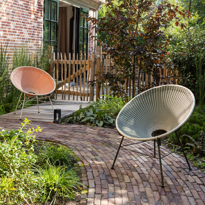 Woood Kazoun Tuin Loungestoel Wicker Groen - KwaliteitWonen.nl