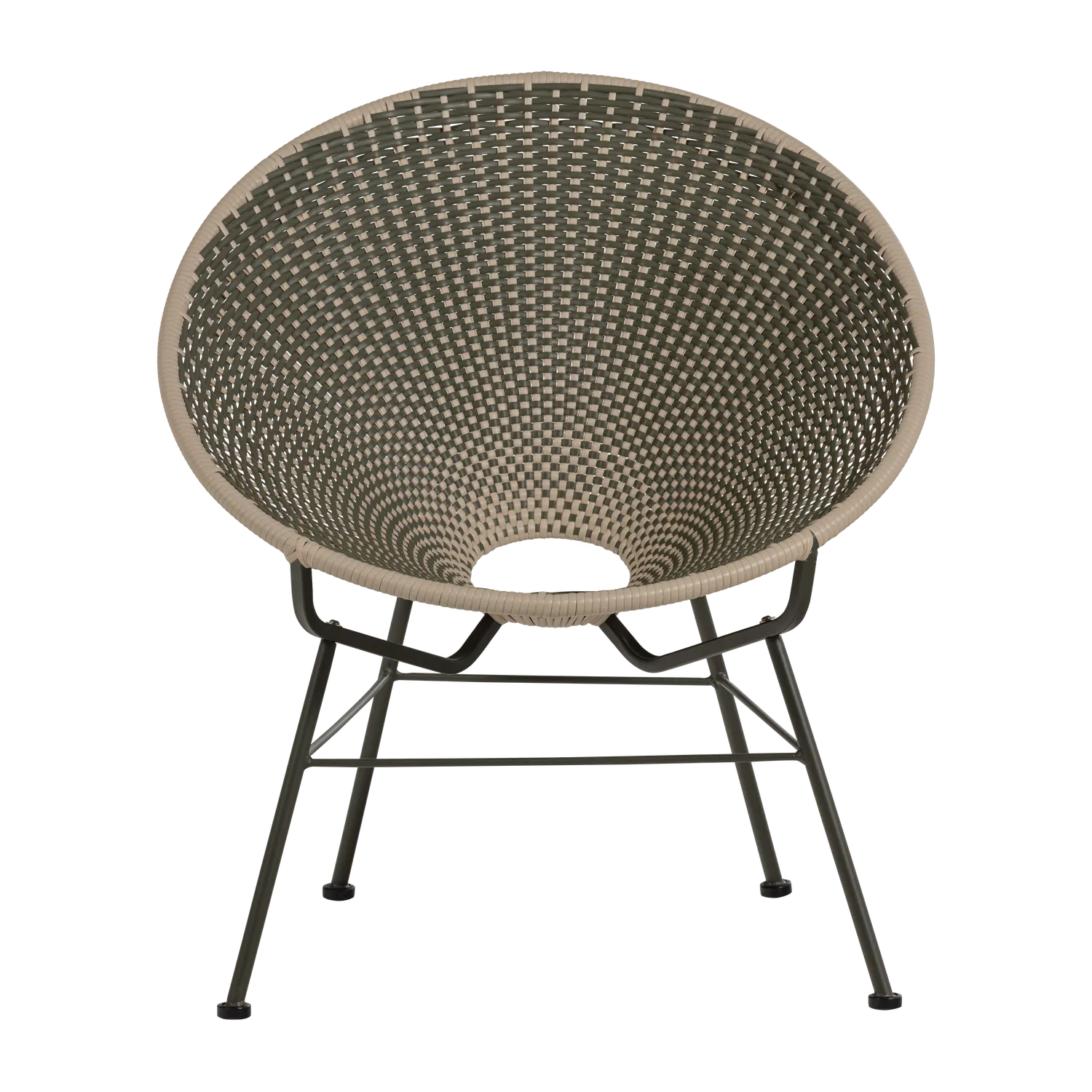 Woood Kazoun Tuin Loungestoel Wicker Groen - KwaliteitWonen.nl