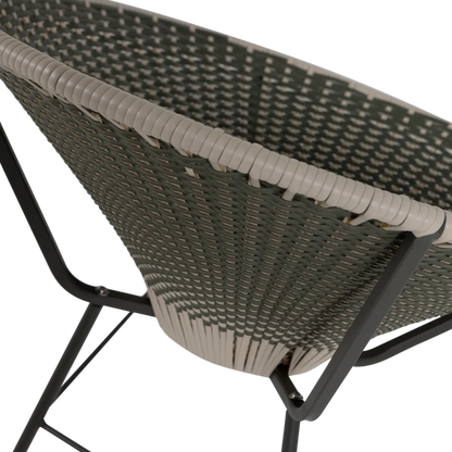 Woood Kazoun Tuin Loungestoel Wicker Groen - KwaliteitWonen.nl