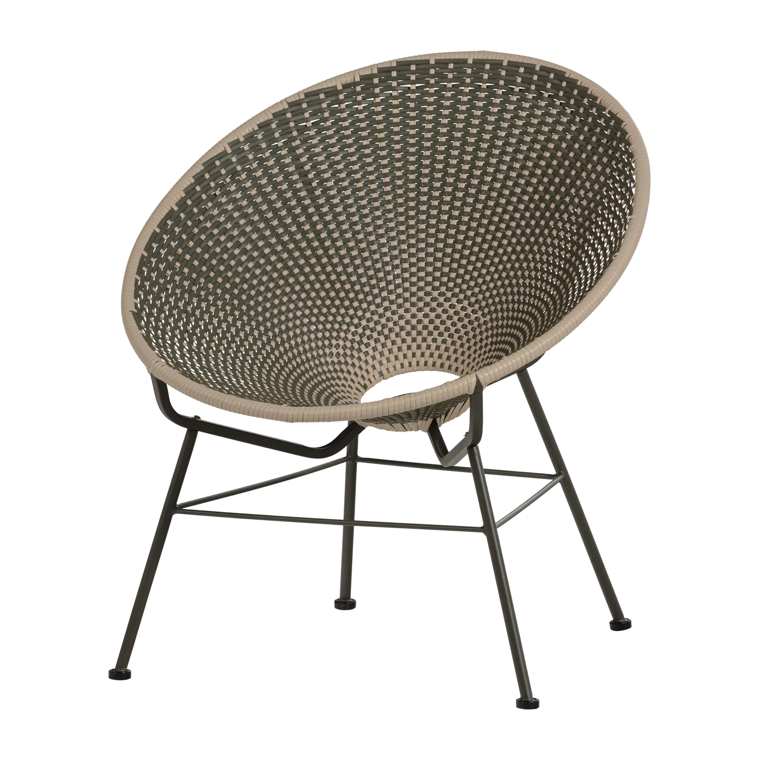 Woood Kazoun Tuin Loungestoel Wicker Groen - KwaliteitWonen.nl