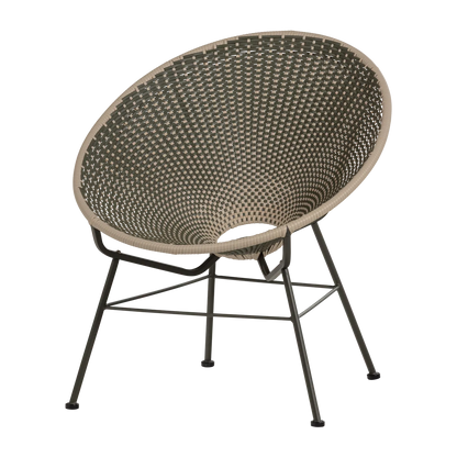 Woood Kazoun Tuin Loungestoel Wicker Groen - KwaliteitWonen.nl