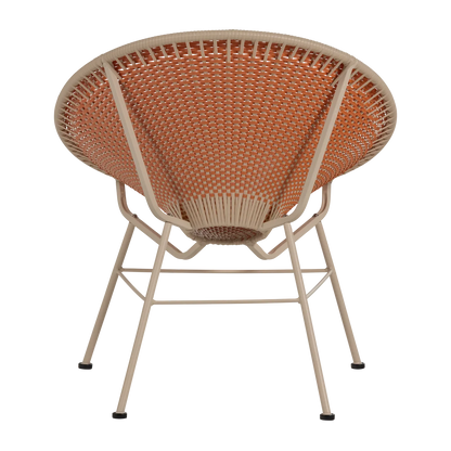 Woood Kazoun Tuin Loungestoel Wicker Oranje - KwaliteitWonen.nl