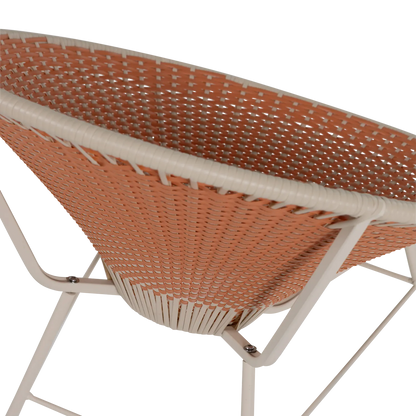 Woood Kazoun Tuin Loungestoel Wicker Oranje - KwaliteitWonen.nl