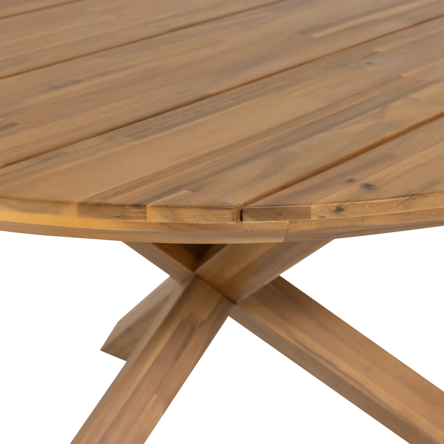 Woood Kiro Tuintafel Rond O135 Cm Acaciahout Naturel [Fsc] - KwaliteitWonen.nl