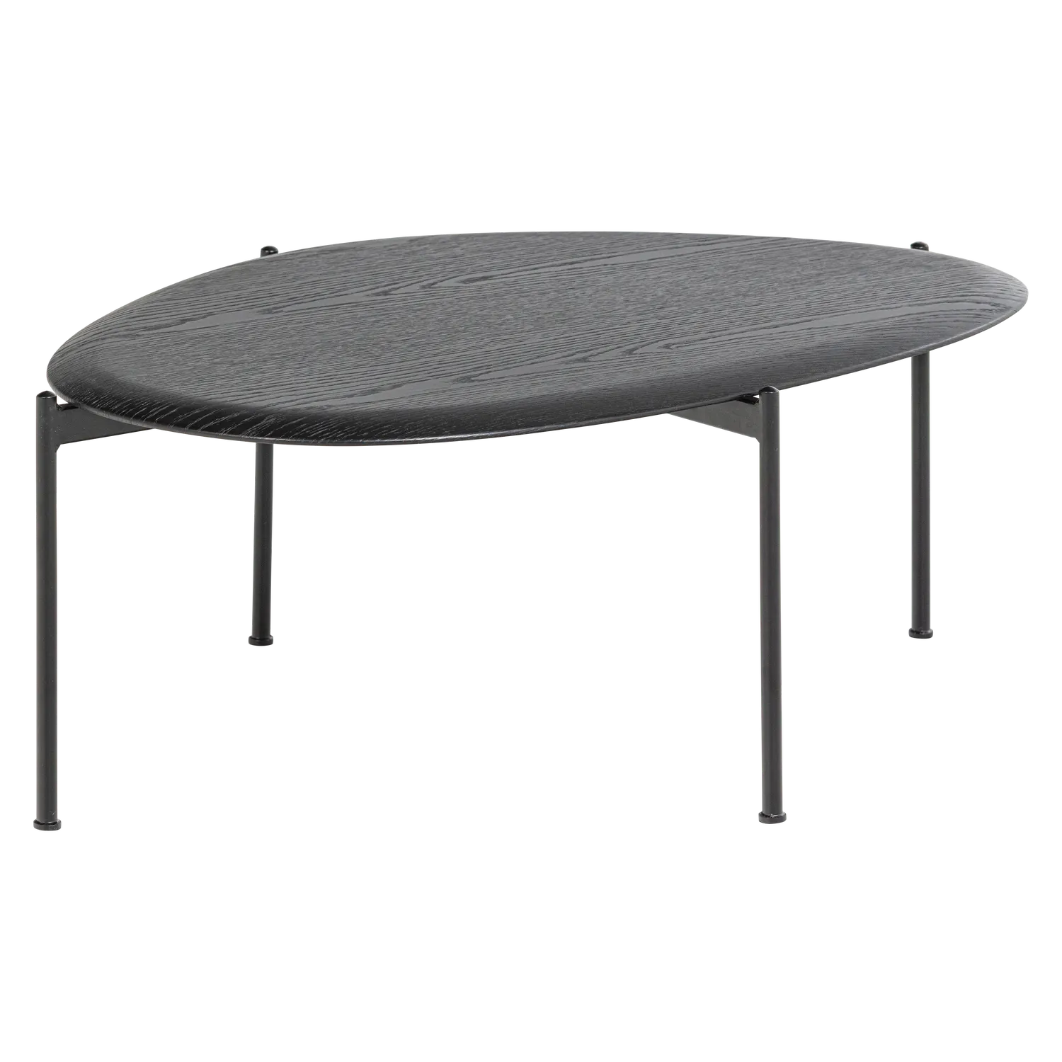 Woood Kota Salontafel 36x92x68cm MDF Fineer Zwart - KwaliteitWonen.nl
