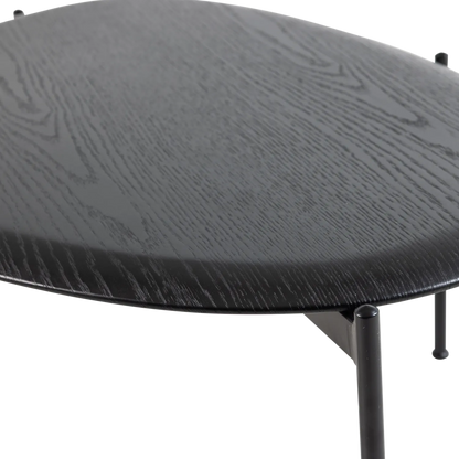 Woood Kota Salontafel 36x92x68cm MDF Fineer Zwart - KwaliteitWonen.nl