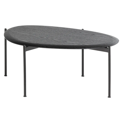 Woood Kota Salontafel 36x92x68cm MDF Fineer Zwart - KwaliteitWonen.nl