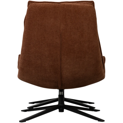 Woood Kube Draaifauteuil Met Hocker Bruin - KwaliteitWonen.nl