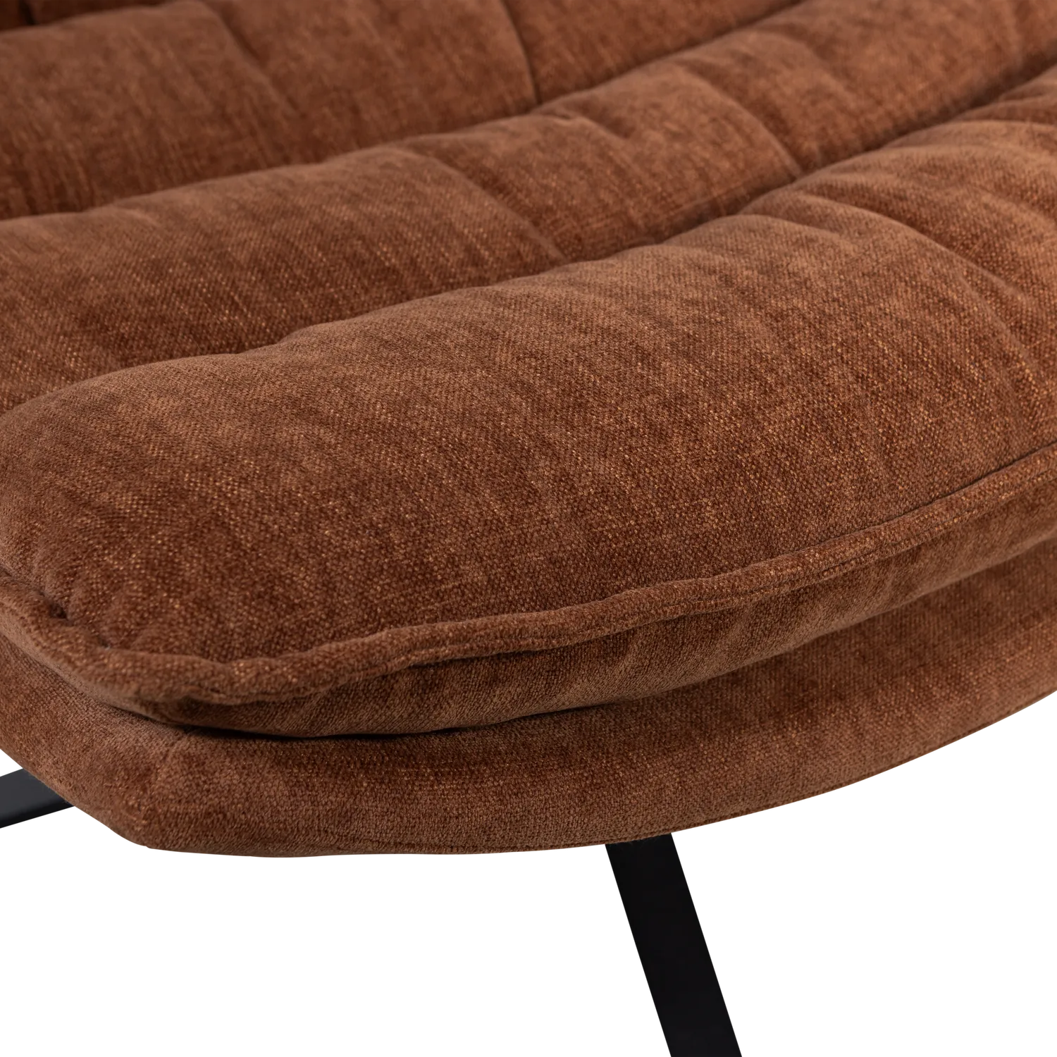 Woood Kube Draaifauteuil Met Hocker Bruin - KwaliteitWonen.nl