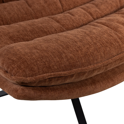 Woood Kube Draaifauteuil Met Hocker Bruin - KwaliteitWonen.nl