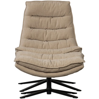 Woood Kube Draaifauteuil Met Hocker Naturel - KwaliteitWonen.nl