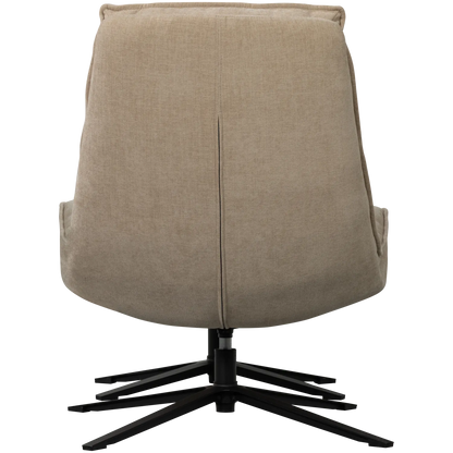 Woood Kube Draaifauteuil Met Hocker Naturel - KwaliteitWonen.nl