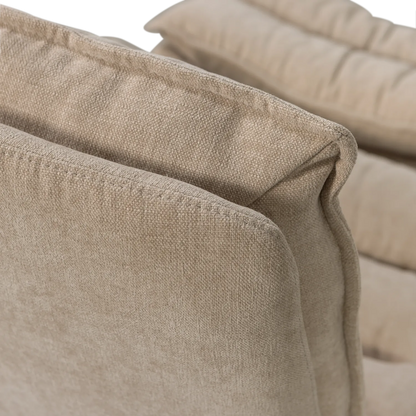 Woood Kube Draaifauteuil Met Hocker Naturel - KwaliteitWonen.nl