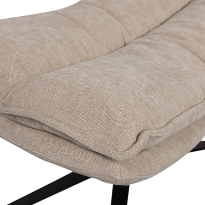 Woood Kube Draaifauteuil Met Hocker Naturel - KwaliteitWonen.nl