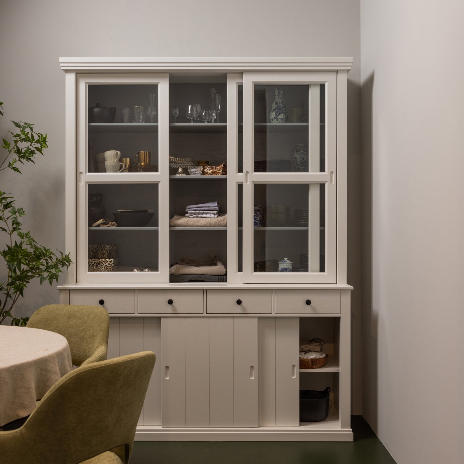 Woood Lagos Buffetkast Grenen Wit [Fsc] - KwaliteitWonen.nl