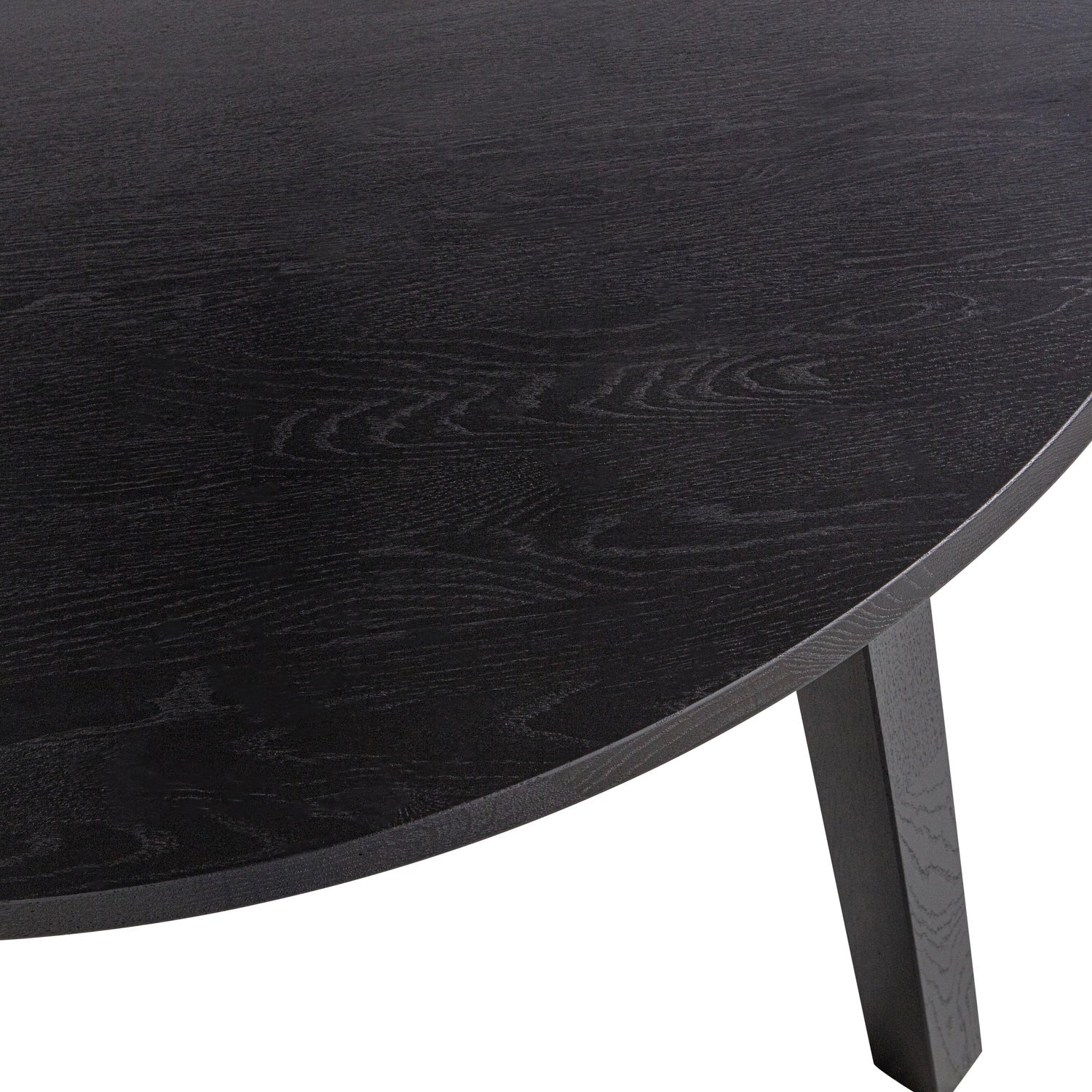 Woood Lange Jan Uitschuifbare Eettafel Rond 120cm - Ovaal 120x160-200cm Eiken Blacknight [Fsc] - KwaliteitWonen.nl