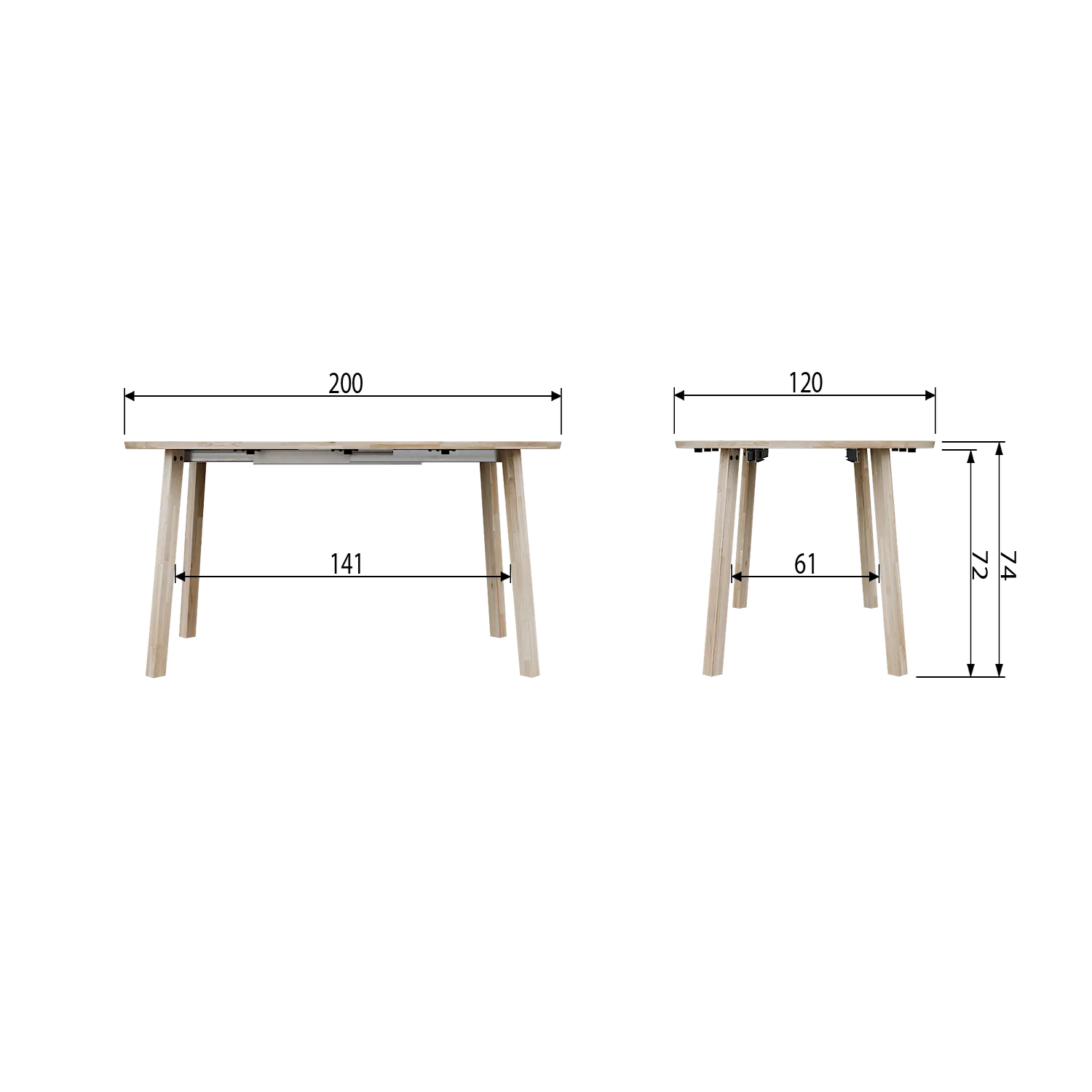 Woood Lange Jan Uitschuifbare Eettafel Rond 120cm - Ovaal 120x160-200cm Eiken Blacknight [Fsc] - KwaliteitWonen.nl
