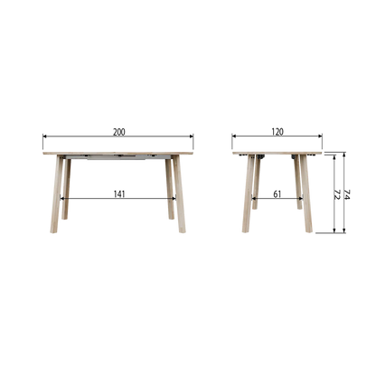 Woood Lange Jan Uitschuifbare Eettafel Rond 120cm - Ovaal 120x160-200cm Eiken Blacknight [Fsc] - KwaliteitWonen.nl